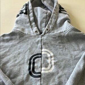 Overtime Gray Hoodie with Black and White Logo